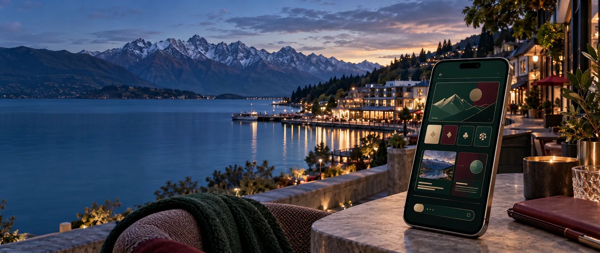 Queenstown alpine lights at night